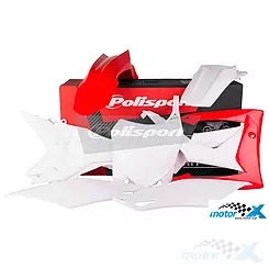 Verkleidungsschutz-Set, rot-weiß, 9 Elemente, Polisport 