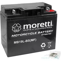 Gel-Batterie Moretti Parts MB19L-BS 12V 19 Ah 180x73x165mm