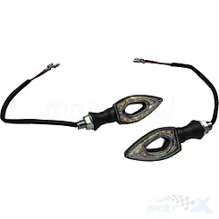 LED Blinker mit Zulassung, M10 Gewinde, 12 Leds, Abiwa Arrow