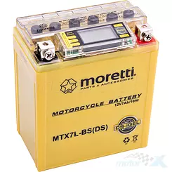 Gel-Batterie Moretti Parts MTX7L-BS 12V 7Ah 113x70x132mm 65CCA