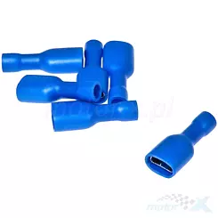 Doppelisolierter Steckverbinder, weiblich, 6,4x0,8mm, blau