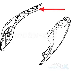 Rechte obere hintere Abdeckung, fluoreszierendes Grün U600, Benelli BN 125