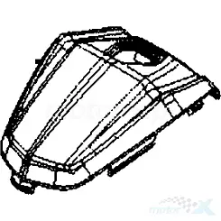 Obere Lenkradabdeckung, silberner JHP, Kymco CV3 550