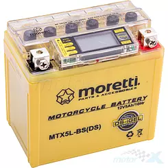 Gel-Batterie Moretti Parts MTX5L-BS (YTX5L-BS) 12V 5Ah 113x70x108mm 70CCA