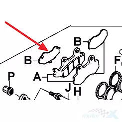 Hintere Bremsbelag-Unterlegscheibe Kymco