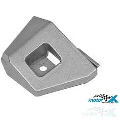 Untere Beifahrer-Fußrastenverkleidung, rechts, silber, Aprilia SR 50 R 04- / SR 50 R Factory 04-