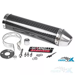 Auspuffendkappe Giannelli Enduro Carbon, Aprilia RX / SX 50 06-15 / Derbi Senda X-Treme 50 (E)