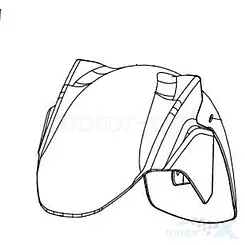 Vorderradkotflügel white-black matt mit Aufkleber Keeway RKS 65101J82024Z