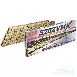 Antriebskette 520ZVMX, X-Ring, bis 1200ccm, G&G - gold, DID [Gruppe]