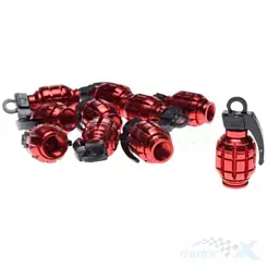 Ventilkappen, Rot, Marineblau, 2 Stück
