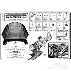 Gepäckträger Mittelträger Kappa Honda NT 700V DEAUVILLE (06-12) (mit Monokey-Platte)