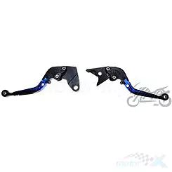 Brems- und Kupplungshebel gebogen blau Kawasaki