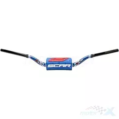Blau-schwarzer Lenker mit blauem Pad, FATBAR 28,6 mm, Scar Racing RC BEND S9112BL-BL