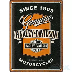 Schild, Poster 30x40 cm, geprägte Blech, harley-davidson ribbo Nostalgic Art 23360