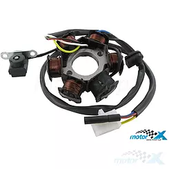 Stator Zündspule, Lichtmaschinenstator, 6 Spulen Motoforce Peugeot AC / LC vertikal