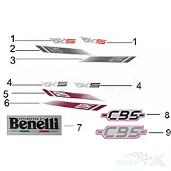 Aufkleber (6) "125", schwarz, rechts 05572J83TY02
