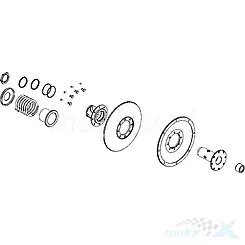 CVT Hintere Riemenscheibenplatten Kymco MXU / UXV