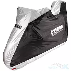 Motorradabdeckung 246x104x127cm, Fahrzeug mit Top-Box, Oxford Aquatex, Größe L