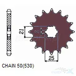 Vorderrad Sunstar SUNF501 mit 16 Zähnen