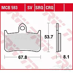 Sinter Track KH187 TRW Lucas MCB593TRQ Bremsbeläge