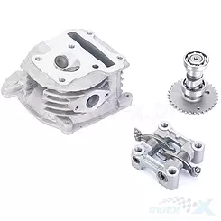 Zylinderkopf 47.00mm 80cc, lange Ventile 69mm, Satz mit Brücke und Nockenwelle, 139QMB 4T AC