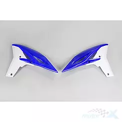 Weiß-blaue Kühlerschutz Yamaha YZF 250 11-13 / WRF 450 12-15