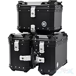 Set of 3 Aluminiumkoffer 2x36L + 45L, Coocase, schwarz