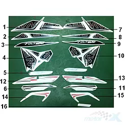 Aufkleber (4) vorderes linkes Gehäuse (rot) Keeway Fact Evo 05525B59TY02
