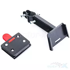 Frontkorbhalter, Metall, auf Lenker, mit Ausleger, schwarz, BL-H-006