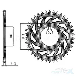 Hinterrad Kettenrad 525 42 Zähne Sunstar 4359 (JTR1489)