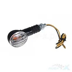 Blinker mit E9-Prüfzeichen, 1 Stück, weißes Glas, oval, WM Motor 7004ECE