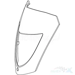 Obere Frontabdeckung, schwarz BA, Keeway TX 65501D04011Z