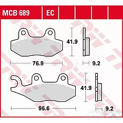 Organische Bremsbeläge KH228 TRW Lucas MCB689