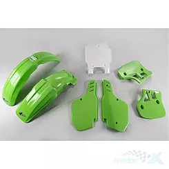 Satz Karosserieschutz grün-weiß UFO Plast Kawasaki KX 250 / 500 89-92