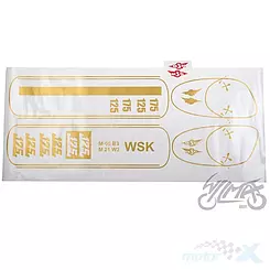 Zierlinien, Aufkleber, Set, WSK 125 M06 B3 Garbuska WSK 175 M21 W2