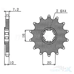 Vorderes Kettenrad Sunstar 227 JTF410 [unterschiedliche Anzahl von Zähnen]