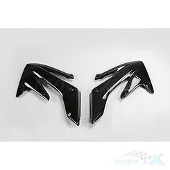 Schwarze Kühlerschutz UFO Plast Honda CRF 250 R / 250 X 04-17
