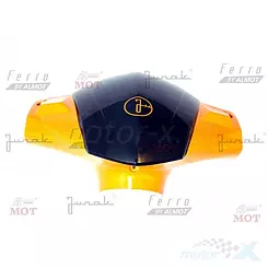 Lenkerabdeckung oben schwarz-orange Junak 608