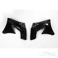Schwarze Kühlerschutz UFO Plast Kawasaki KXF 250 09-12