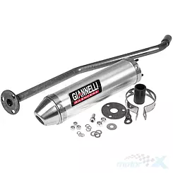 Auspuffblende, Schalldämpfer, Giannelli Enduro Aluminium, Generic Trigger 50, Trigger SM 50 / KSR Moto TR 50 SM / Malaguti XSM 50 19