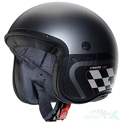 Offener Motorradhelm, schwarz-grau-weiß (matt), Caberg Freeride X Daytona