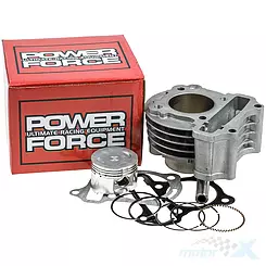 Kompletter Zylinder 47.00mm 80cc, nicasil, Power Force, 139QMB/QMA (GY6 50) 4T