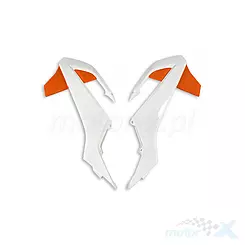 Kühlerschutzgitter Weiß-Orange UFO Plast KTM SX 65 16-