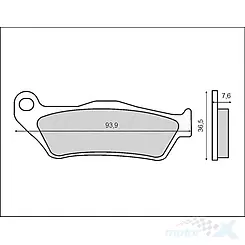 Bremsbeläge, organisch, KH181, Brenta BR3027, BMW / Gas Gas / Husaberg / Husqvarna / KTM / TM Racing