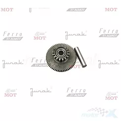 Zahnrad (z-17/z-60) Zwischenstarter (beim Anlasser) komplett (mit Welle) Junak S-200