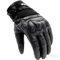 Motorradhandschuhe, wasserdicht, schwarz, LS2 Octane WP Leder Herren
