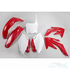 Satz Karosserieschutz weiß-rot OEM 2008 UFO Plast Honda CR 250R 08-09