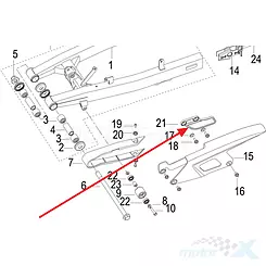 Keeway TX 53054D010000 Antriebskettenschutz