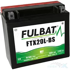 Wartungsfreie Batterie FULBAT FTX20L-BS (YTX20L-BS) 175x87x155mm 12V 18Ah 270CCA