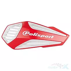 Universelle Handprotektoren, Handguards, rot-weiß, Polisport  MX AIR 8308400010